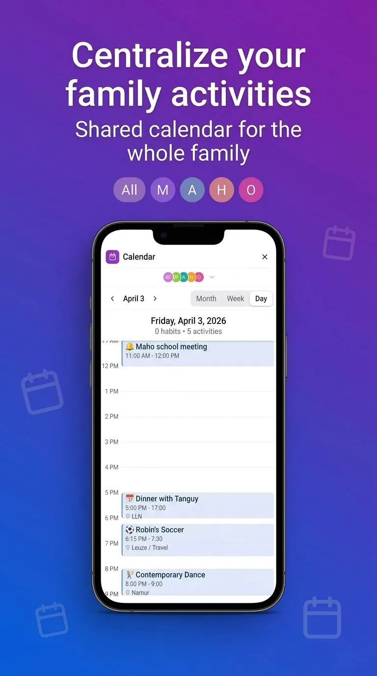 Aplicație Calendar Familial Partajat 1