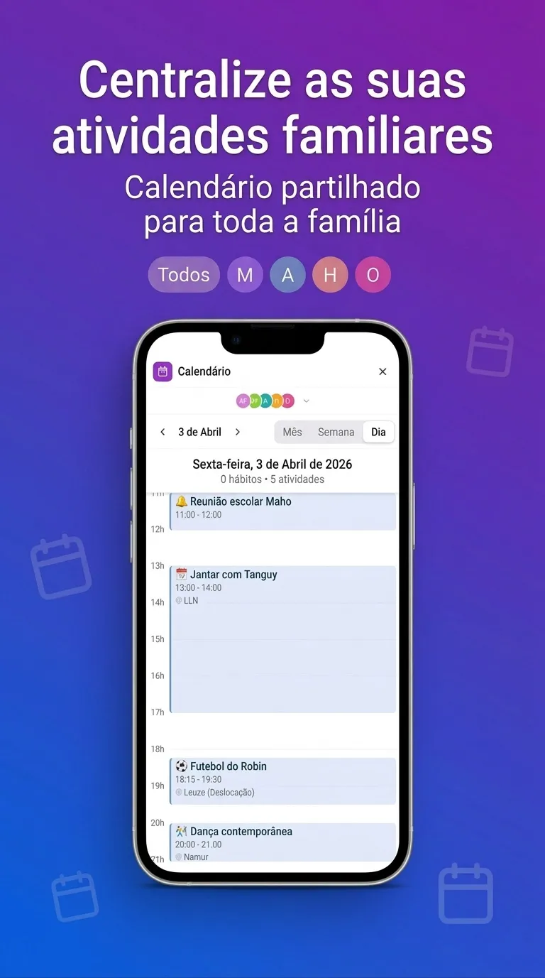 App Calendário Familiar Partilhado 1