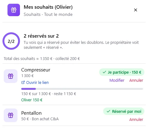 Listes partagées 4