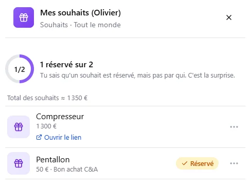Listes partagées 3